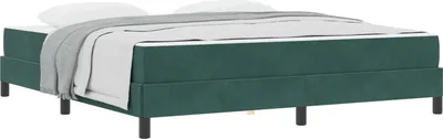 Zdjęcie produktu dla Łóżko sprężynowe z materacem Ciemna zieleń 180 x 220 cm tkanina