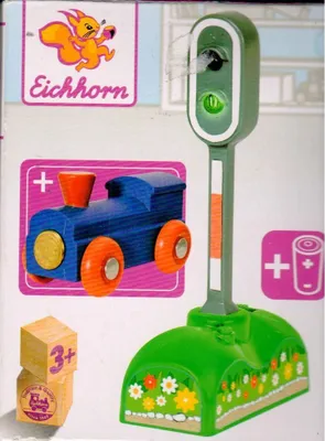 Produktbild von Eichhorn elektisches Lichtsignal, rotes und grünes LED Licht, manuelle/ automatische Lichtfunktion, inkl. Batterien, 6,5x3x12,5cm