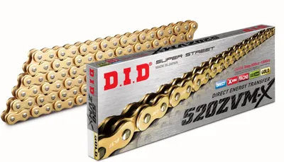 Produktbild von Did 520Zvmxg&G-120 Gold / Gold Kette (120 Glieder) X-Ring (Offen + Verschluss)