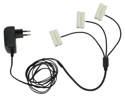 Produktbild von Stromadapter für Batterieartikel  (2xAAA) - Batterie Eliminator - Ersetzt 3 x 2 Microbatterien