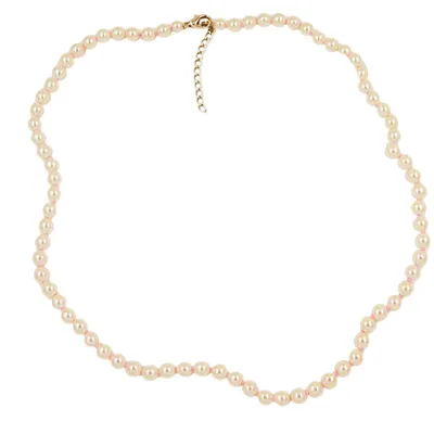 Produktbild von Kette 8mm Glasperlenkette geknotet cremefarben 65cm creme 8mm