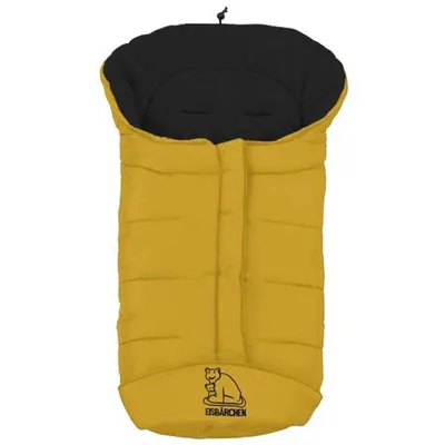 Produktbild von Heitmann Felle Winterfußsack, Serie "Eisbärchen" Farbe: Schwarz/Ocker 7965SO
