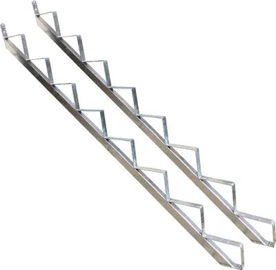 Produktbild von Treppenrahmen 8 stufig Stahl-Treppe Verzinkt Treppenholm Geschosshöhe 148cm