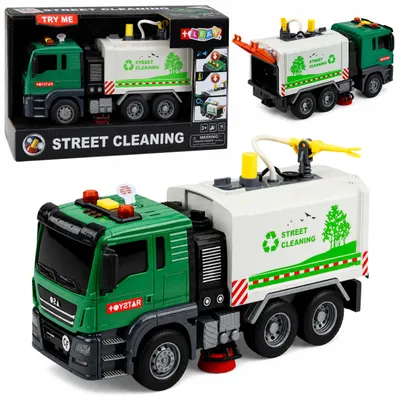 Produktbild von Straßenkehrmaschine, LKW, Wasserfunktion, Lichtgeräusche, 1:14