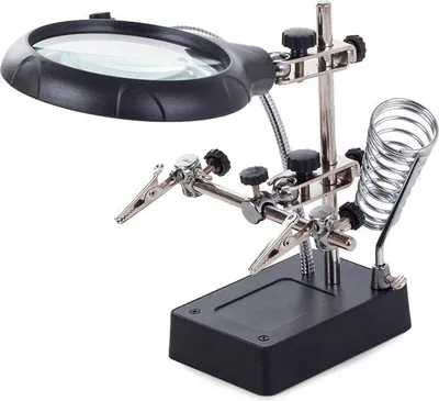 Obrázok produktu pre Verk 09008 Držáček s lupou-třetí ruka s LED osvětlením