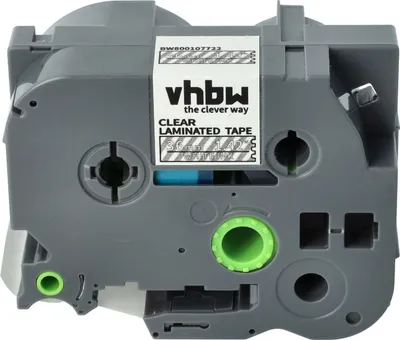 Produktbild von vhbw Schriftband-Kassette kompatibel mit Brother PT 9600, 9700PC, 9800PCN, 9500pc Etiketten-Drucker 8m x 36mm Weiß auf Transparent
