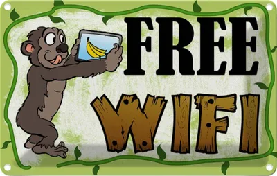 Produktbild von vianmo Blechschild 20x30 cm Free WiFi Internet Warnschild Hinweisschild Sicherheit Vorsicht