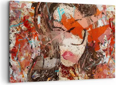 Produktbild von Bild auf Leinwand - Leinwandbild - Abstraktion modern - 100x70cm - Wand Bild - Wanddeko - Leinwanddruck - Bilder - Kunstdruck - Wanddekoration - Leinwand bilder - Wandkunst - AA100x70-3464