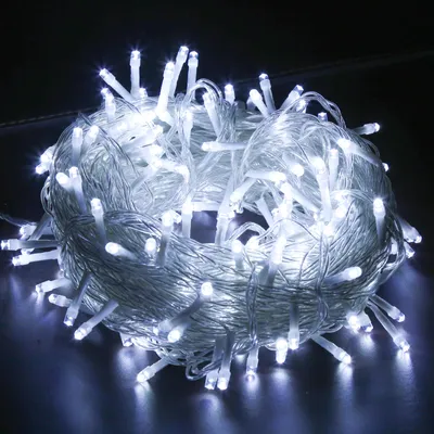 Obrázek produktu pro Jayseuw LED víla světla 30M 300LEDs IP44 s 8 režimy pro vnitřní vánoční party zahrada provoz blikající hvězda efekt dekorace studená bílá
