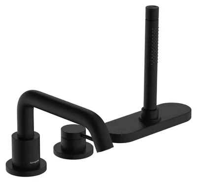Productafbeelding van Mengkraan voor wastafel met 3 gaten, model Tecturis E, met sBox, in matzwart
