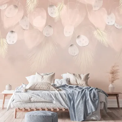 Produktbild von Vlies Fototapete getrocknete Blumen 400x280 cm Tapeten Wandtapete XXL Boho Abstrakt wie gemalt b-A-10118-a-c