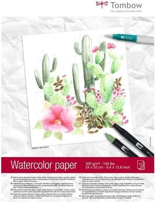 Produktbild von Tombow PB-AQUA, Kunstpapier, 300 g/m², 15 Blätter
