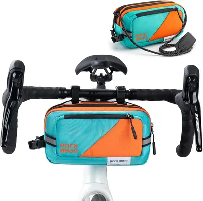 Immagine prodotto di ROCKBROS borsa manubrio bicicletta borsa manubrio anteriore con 170cm tracolla mountain bike 2.5L