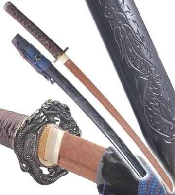 Produktbild von Danzan Katana Drachen-Schwert aus Holz Dekoration – Klinge aus Holz