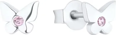 Produktbild von Lillifee Mädchen Ohrstecker 2035984 Silber 925 Schmetterling Zirkonia rosa