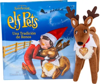 Image de Cefa Toys Histoire Et Renne Farci Le Lutin Sur L'étagère Golden Golden One Size
