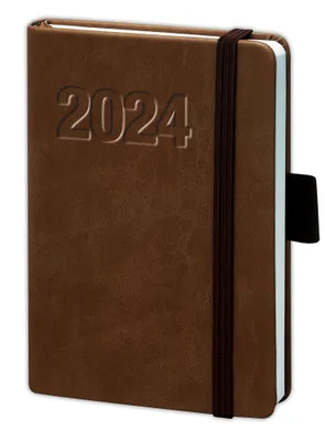 Produktbild von bsb Terminkalender Wochenplaner Taschenkalender Buchkalender, 2027, ca. A6, brau