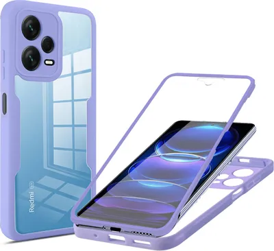 Produktbild von Redmi Note 12 Pro+ Schutzhülle, Eingebautem Displayschutz 360 Grad Komplettschutz Handyhülle für Xiaomi Redmi Note 12 Pro+ Lila