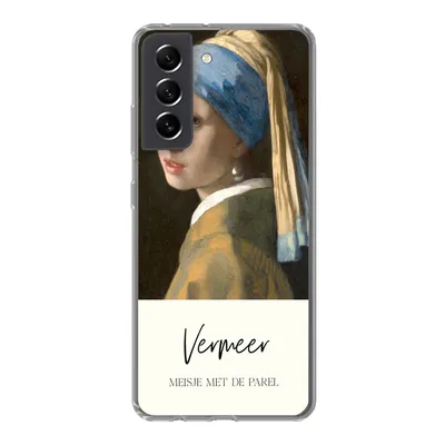 Produktbild von MuchoWow® Handyhülle Schutzhülle Hülle für Samsung Galaxy S21 FE Das Mädchen mit dem Perlenohrring - Vermeer Silikon Softcase Handy Hülle - Mobiltelefonhülle