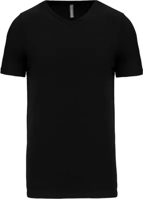 Produktbild von Kariban Herren T-Shirt Kurzarm V-Neck V-Ausschnitt Basic Kurzarmshirt, Größe:3XL, Farbe:Schwarz
