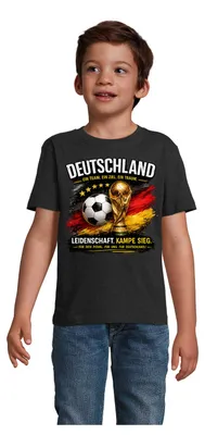 Produktbild von DeutschlandPokal Kinder Fußball Pokal Print T-Shirt Fanmotiv