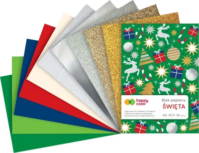 Zdjęcie produktu dla Blok Efekt XMas 10ark A5 Happy Color