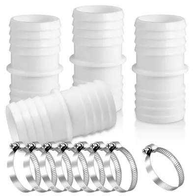 Immagine prodotto di Raccordi per tubi da 38 mm a 38 mm, set di 4 pezzi, con fascette per tubi