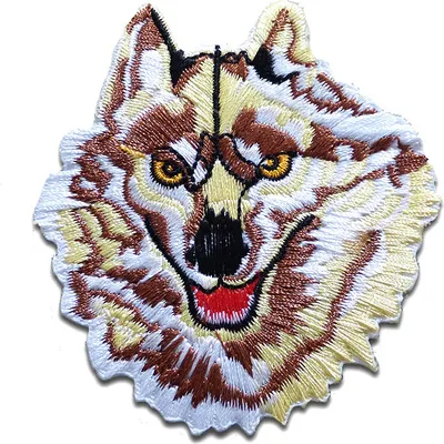 Obrázek produktu pro Vlčí zvíře - nášivka, nažehlovací nášivka, nažehlovací aplikace, nášivky, k nažehlení, velikost: 5,5 x 6,5 cm
