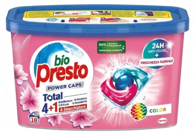 Zdjęcie produktu dla Kapsułki do prania kolor Power Caps 18prań -Presto