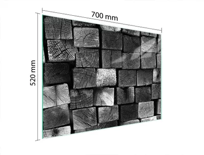 Produktbild von Glasschutzplatte Für Herd 70X52 Holz