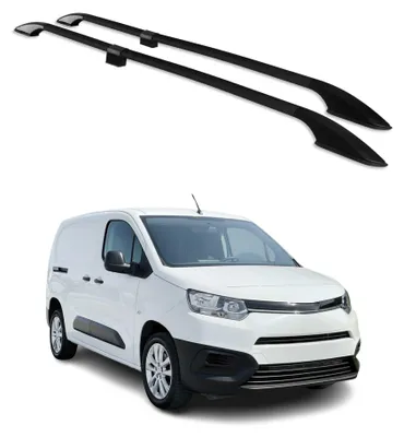 Image de Barres de toit longitudinales pour Toyota Proace City 2019-2026 L2 Alu Noir, Image générée par une IA