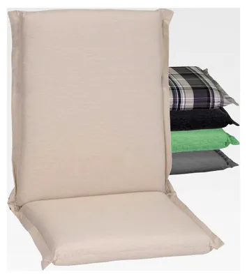 Produktbild von Gartenstuhlauflage Niedriglehner Waschbar Ascot | Premium Plus Qualität | UV-beständige Niedriglehner Auflagen | Atmungsaktive Stuhlauflage Niedriglehner in Beige