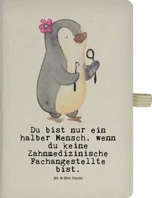 Produktbild von Mr. & Mrs. Panda Journal Zahnmedizinische Fachangestellte Herz - Transparent - Geschenk, notizbuch, Kladde, Adressbuch, Schreibheft, Tagebuch