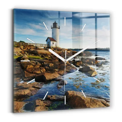Obrázok produktu pre Wallfluent Hodiny - Sklenené Nástenné Hodiny - Tichý Quartz Strojček - Nástenná Dekorácia Spálňa Kuchyň - Biele Ruky - 30x30 cm - Podriadený