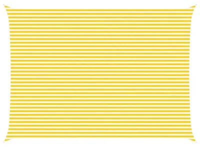 Produktbild von vidaXL Sonnensegel Gelb und Weiß 7 x 5 m 100 % Polyester Oxford