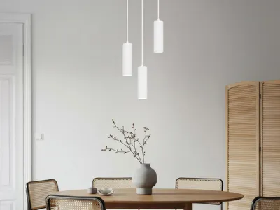 Produktbild von Moderne Cluster LED Pendelleuchte 3-flammig Metall Weiß, Esstischlampe hängend