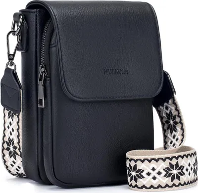 Produktbild von MUIIKOLA Handytasche Damen RFID-Blockierung UH Leder Gitarrengurt Black