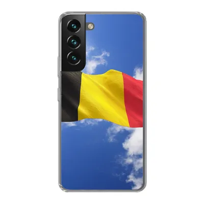 Produktbild von MuchoWow® Handyhülle Schutzhülle Hülle für Samsung Galaxy S22 Die Flagge Belgiens weht am Himmel Silikon Softcase Handy Hülle - Mobiltelefonhülle