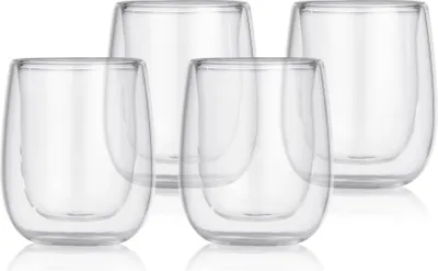 Produktbild von GOURMETmaxx Espresso-Gläser 80ml Temperatur lange halten kalte Drinks 2 Thermogläser robustes Borosilikatglas Doppelwandige Gläser Isolation 4er-Set