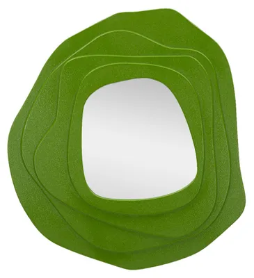 Image de FURNLUX miroir mural Dalia vert 90cm / Couleur principale : vert / Dimensions : 90 x 97 x 4 cm