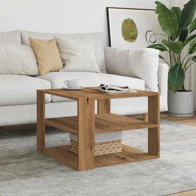 Produktbild von "Winterschlussverkauf "Couchtisch - CLORIS - Wohnzimmertisch - Robust und langlebig - Artisan-Eiche 58x58x40 cm Holzwerkstoff - DEMöbel1321909