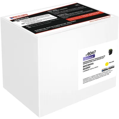 Produktbild von edding EDD-6047 gelb Toner ersetzt LEXMARK 80C2HY0