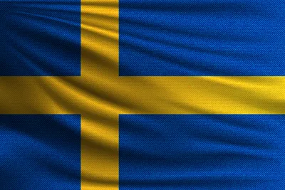 Produktbild von Flagge Schweden mit Ösen - reißfest - 90 x 150 cm