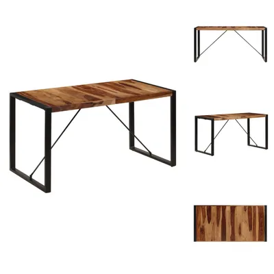 Zdjęcie produktu dla vidaXL Stół do jadalni 140 x 70 x 75 cm lite drewno - Stoły do jadalni