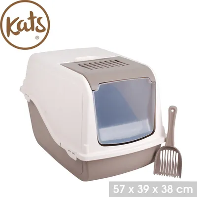 Produktbild von Kats Katzenklo Katzen-Toilette mit Klappe 57x39Xx38 cm 28414