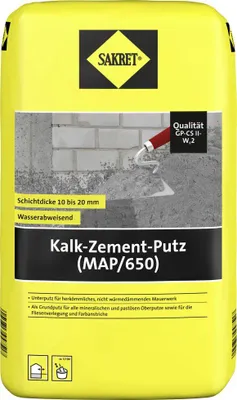 Produktbild von SAKRET Kalk-Zement-Putz (MAP/650) 10 kg Sack