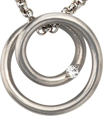 Produktbild von JOBO Anhänger 950 Platin mattiert 1 Diamant Brillant