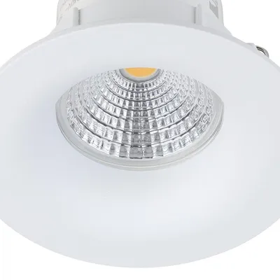 Zdjęcie produktu dla Wysokonapięciowa lampa wpuszczana LED SALICETO biała okrągła Ø8,8cm H:4,2cm 2700K ściemnialna