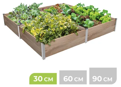 Produktbild von BioGreen 4m² Hochbeet ErnteMAXX in Quadratform erhältlich in 3 Höhen