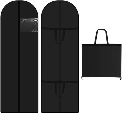 Produktbild von Schwarze antistoffähige Kleidungsbeutel 180x60cm, mit Griffflächen